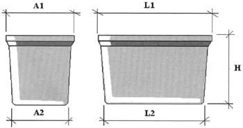 REZERVOR RECTANGULAR FIBRA DE STICLA 200 L